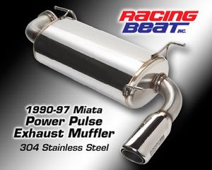 Racing Beat Mazda Miata Power Pulse Muffler 1990-1997 <FONT COLOR=" FF0000">- Sale!</FONT> 