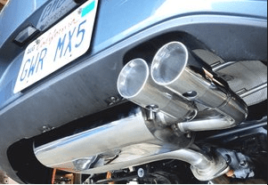 RoadsterSport "SUPER-Q" TWIN TIP Stainless Steel PREMIUM ADJUSTABLE Sound MX5 Miata Exhaust 2016-2025