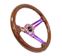 NRG Reinforced Deep Dish Brown Wood Grip Steering Wheel