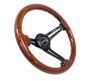 NRG Reinforced Deep Dish Brown Wood Grip Steering Wheel