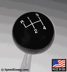 SPEED DAWG RACING Black 4 Speed Shift Knob