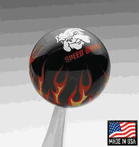 SPEED DAWG RACING Black Flame Shift Knob w/ logo
