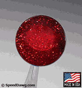 SPEED DAWG RACING Glitter-Injected Transparent Red Shift Knob