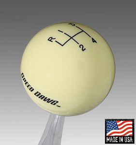 SPEED DAWG® RACING Ivory Shift Knob with Engraved Shift Pattern