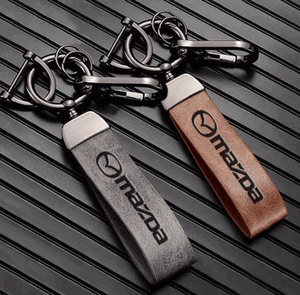 Mazda Matte Finish Leather Key Chain