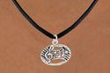 Black Suede Leatherette Music Notes Treble Clef Necklace