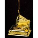 Brass 2 Inch Phonograph Christmas Tree Ornament