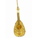Brass 3.5 Inch Lute Christmas Tree Ornament