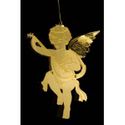 Brass Angel & Lute Christmas Tree Ornament