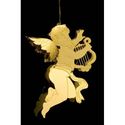 Brass Angel & Lyre/Harp Christmas Tree Ornament