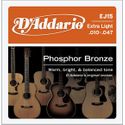 D'Addario EJ15 Phosphor Bronze Acoustic Guitar Strings, Extra Light, 10-47
