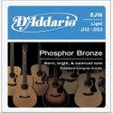 D'Addario EJ16 Phosphor Bronze Acoustic Guitar Strings, Light, 12-53