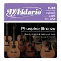 D'Addario EJ26 Phosphor Bronze Acoustic Guitar Strings, Custom Light, 11-52