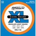 D'Addario EXL110 Nickel Wound Electric Guitar Strings, Regular Light, 10-46