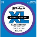 D'Addario EXL115 Electric Guitar Strings, Blues/Jazz Rock, 11-49