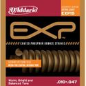 D'Addario EXP15 Coated Phosphor Bronze Acoustic Guitar Strings, Extra Light, 10-47