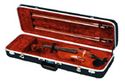 Hiscox Violin Case Rectangular Black shell and Silver interior.