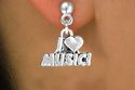 "I Love Music!" Earrings (Nickel Free)