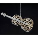 Kurt Adler 7 Inch Seasons of Elegance Musical Instrument Ornate Violin Cello Bass Christmas Ornament