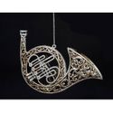 Kurt Adler Seasons of Elegance Musical Instrument Ornate French Horn Christmas Ornament
