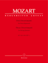 Mozart: Three Divertimenti for String Quartet. BA4860