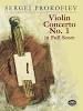 Sergei Prokofiev. Violin concerto No.1. Full Score. Dover
