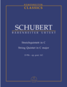 Study score: Schubert Quintet D956 for 2 Violins, Viola & 2 cellos