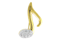 TWO-TONE AUSTRIAN CRYSTAL MUSIC NOTE PIN