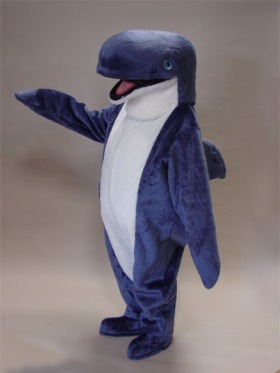 Blue Whale Mascot Costume, Whale Mascot Costume