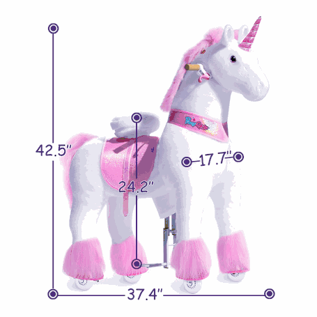 Pony Cycle Pink Unicorn Ride On X-Large