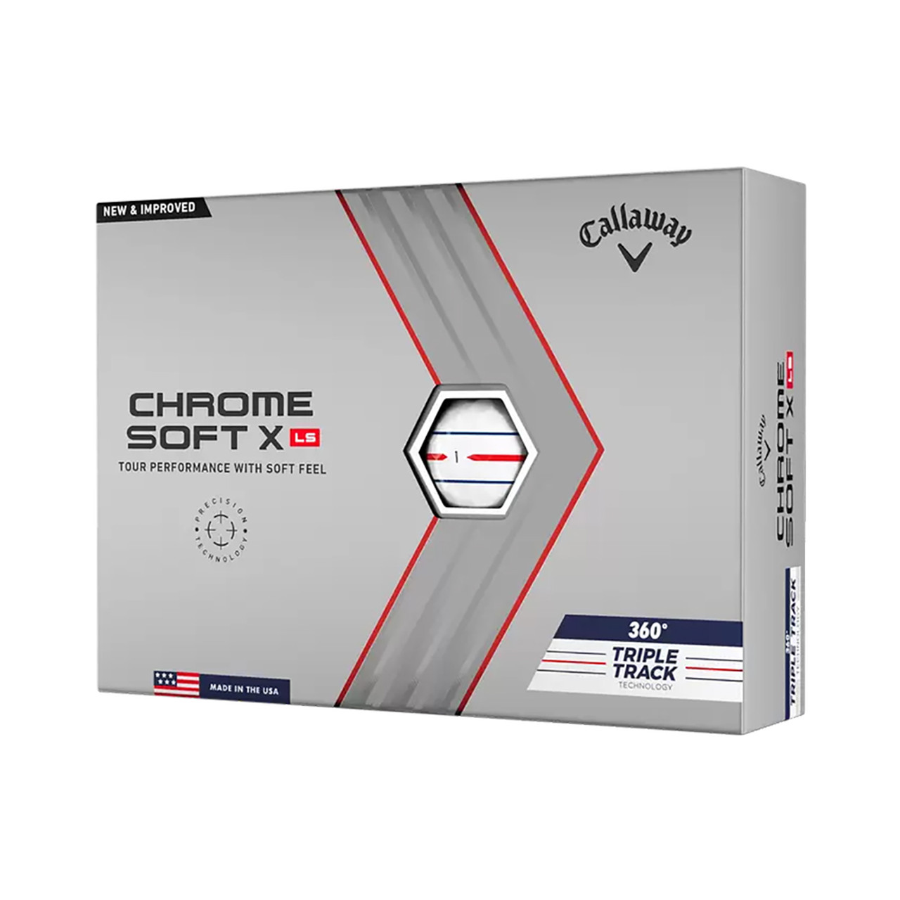 

Callaway Chrome Soft X LS 360 Triple Track Golf Balls 3 Dozen Deal, White