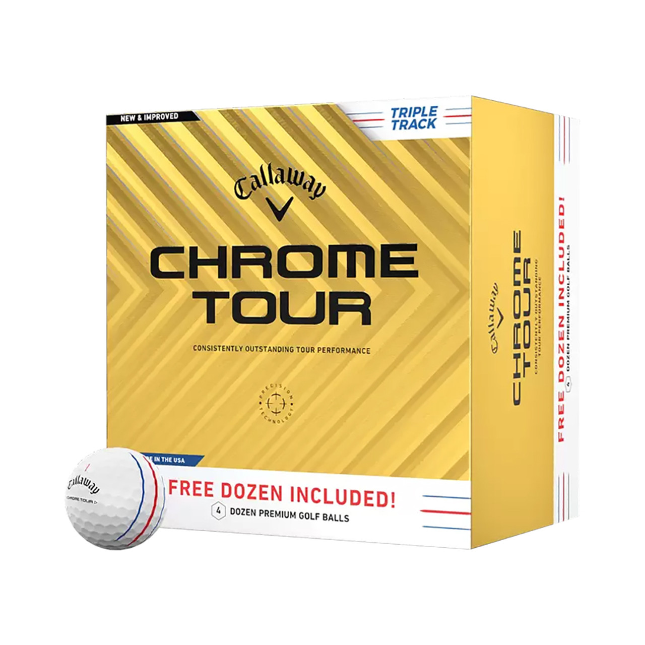 

Callaway Chrome Tour Triple Track Golf Balls - Buy 3 DZ Get 1 DZ Free