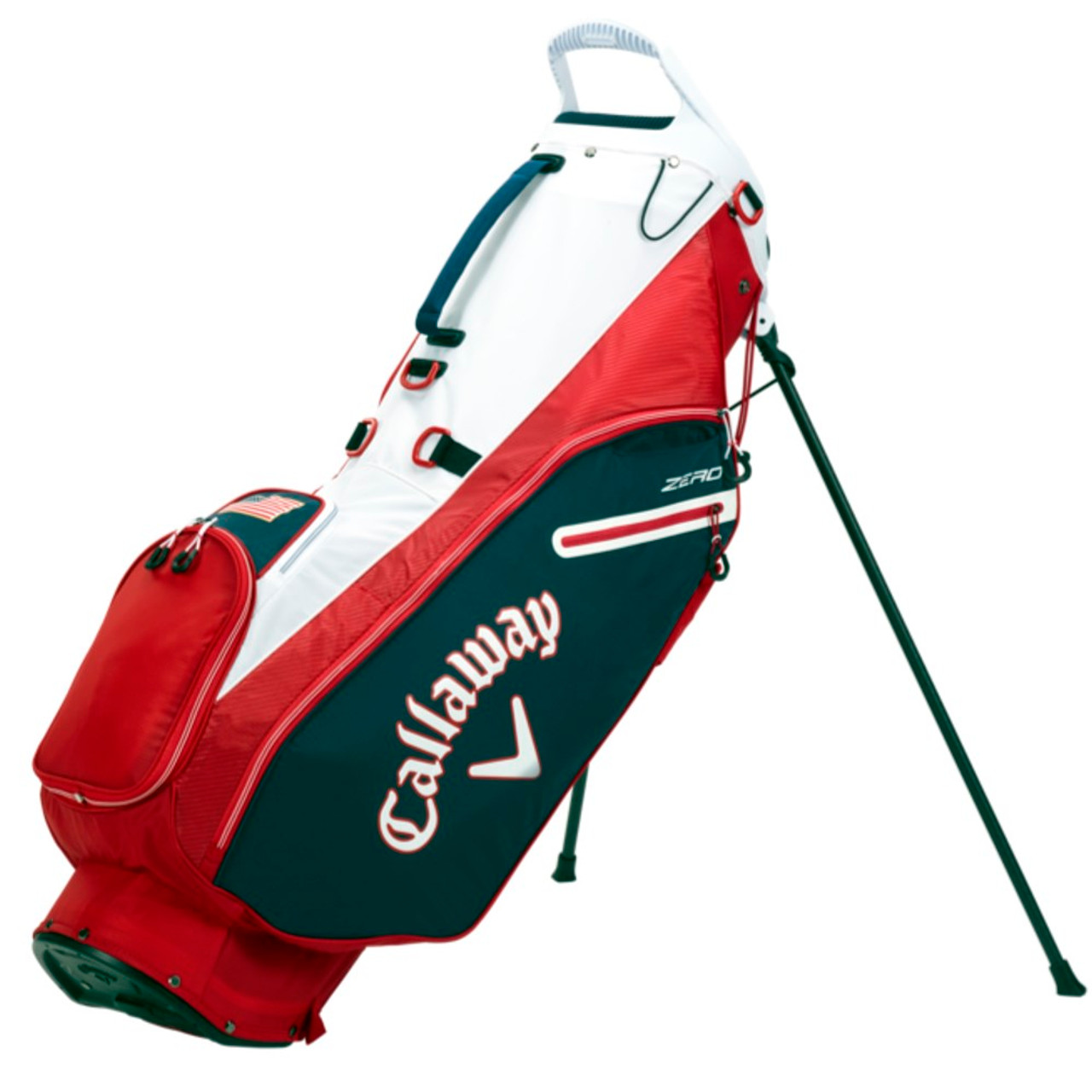 

Callaway Hyper-Lite Zero Stand Bag - 2022, Black;navy/red/white/flag;white/black/red;navy