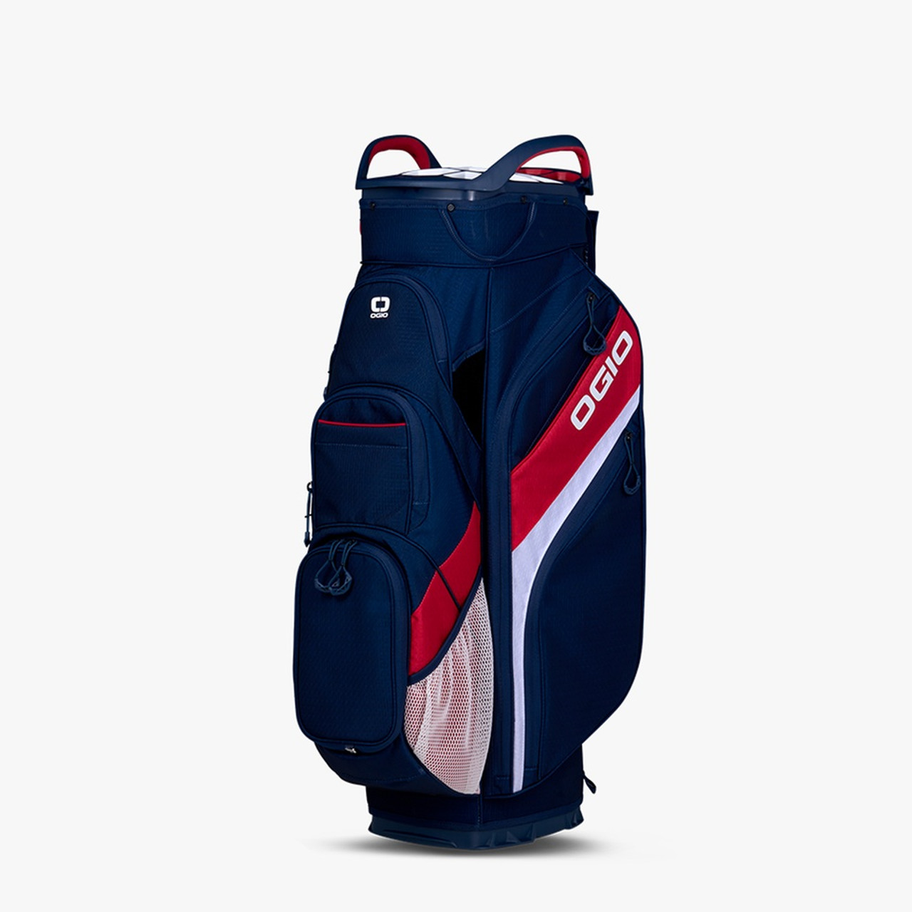 

Ogio Woode 15 Cart Golf Bag - 2025, Red/white/blue;harbormist