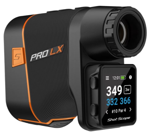 

Shot Scope PRO LX+ Laser Rangefinder with GPS distances and Performance Tracking, Blue;grey