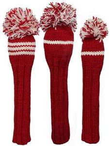 Sunfish Hand-Knit Pom Pom Headcover 3 Piece Set