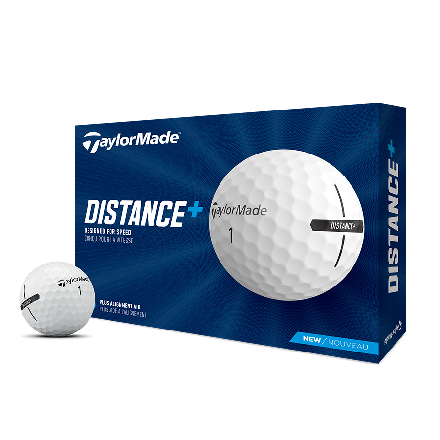 

TaylorMade Distance + Golf Balls - 3 Dozen Deal, White;yellow