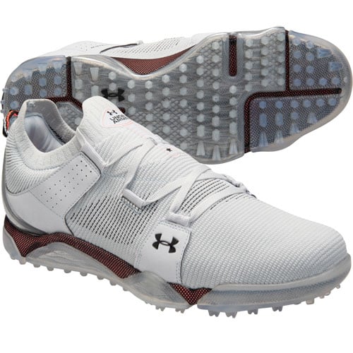 

Under Armour Men's HOVR Tour Spikeless Golf Shoes - 2023, Grey/maroon