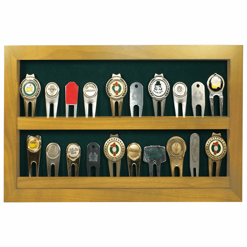 20 Golf Divot Tool Display - Oak