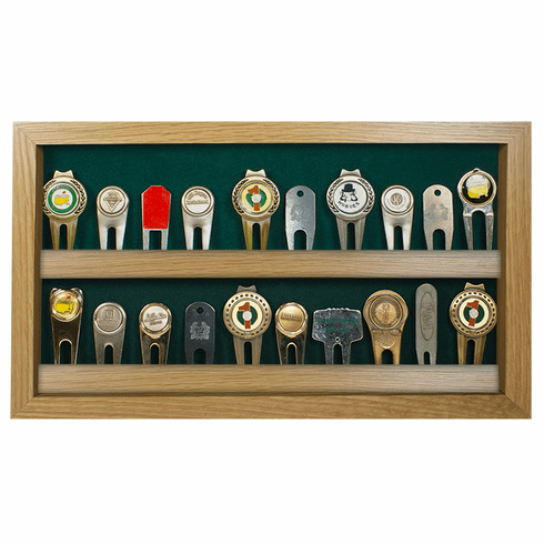 20 Golf Divot Tool Display - Oak