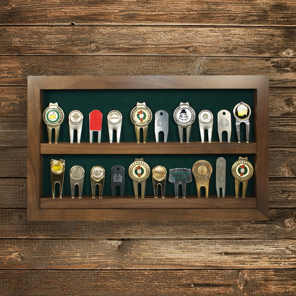 20 Golf Divot Tool Display Walnut
