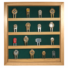 40 Golf Divot Tool Display - Oak