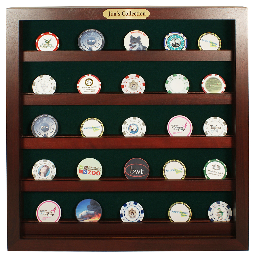 45 Poker Chip Display Cherry