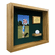 Ball & Vertical Photo/Scorecard Shadowbox Display - Oak