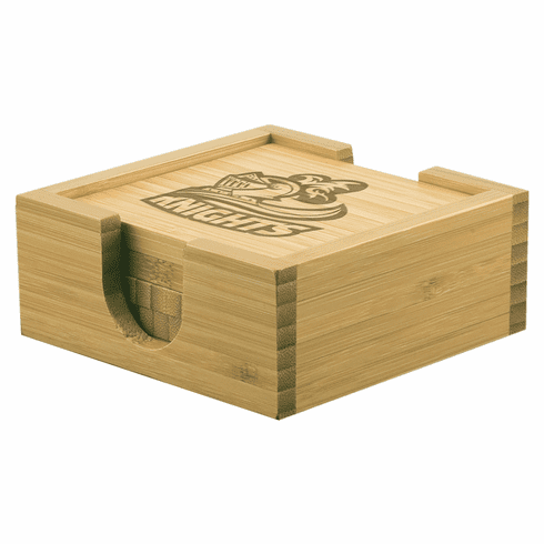 Custom Bamboo Coaster Set