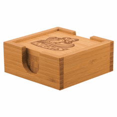 Custom Bamboo Coaster Set