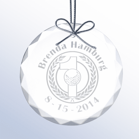 Hole-In-One Glass Holiday Ornament