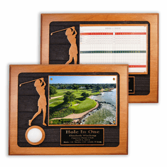 Ladies Eagle, Double Eagle, Best Round or Albatross Scorecard & Ball Plaque