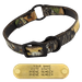 1 in. Camo Leather Center-Ring Safety Dog Collar with Name Plate