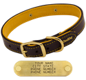 1 in. Deer Tan Latigo Leather Dog Collar by Omnipet